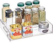 Elegant Creations 3-Tier Acrylic Countertop Organizer Spice Rack for Kitchen Pantry Cabinet (Small, Clear, Transparent)