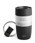 Simple Modern Travel Coffee Mug Tumbler with Flip Lid | Insulated Stainless Steel Iced Coffee Cup | Gifts for Women & Men | Voyager Collection | 16oz | Midnight Black