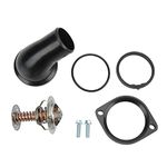 90916‑03046 45 Degree Water Neck Housing with Thermostat 90916‑03046 Replacement for LS LS1 LS2 LS7 (Black)