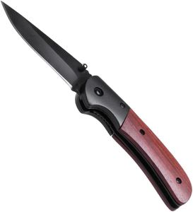 Coltello tascabile - Coltello tascabile pieghevole - Coltello in legno e acciaio inossidabile - Coltello a serramanico (Stile 4)