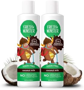 Fresh Monster Toxin-free Hypoallergenic 2-in-1 Kids Shampoo & Conditioner, Coconut, 2 Count