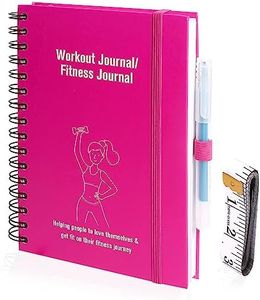 Xummero 𝟐𝟎𝟐𝟑 𝐍𝐞𝐰 Pink Hardcover Fitness Journal Workout Journal For Women, 12 Month Calendar A5 Workout Log Book Workout Planner Gym Journal 53 Weeks Shape Graph Health Tracker