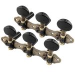 Musiclily Pro 3X3 Baker Style Classical Guitar Tuners Tuning Keys Machine Heads Set, Antique Brass