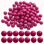 100 X 0.68 Cal Paintballs Reusable for Training, .68 Caliber Solid Nylon Paintball Ammo Kinetic Projectile Seamless Reball for Self Defense (3.6 Gram,Rhodamine)