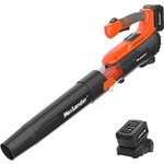 MAXLANDER Cordless Leaf Blower,20V 350CFM Battery Powered Leaf Blowers for Lawn Care, Electric Lightweight Leaf Blower with 2-Speed Dial for Leaf/Snow/Dust Blowing (4.0Ah Battery & Charger Included)