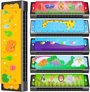 6 Styles Harmonica for Kids, Lightweight Cartoon Harmonica with Double Row of 16 Holes, Christmas Gift Harmonica for Toddler Kids Adult Beginners Musical Instrument Toy