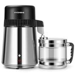 VIVOHOME Water Distiller 304 Stainless Steel 4L BPA Free Countertop Distilling Machine with Glass Container and Smart Switch for Pure Water at Home or Office