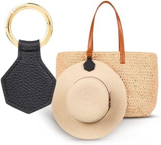Magnetic Hat Clip for Travel, Stylish Hands-Free Bag, Purse, Luggage, and Backpack Clip-On Holder for Sun and Wide Brim Hats (Black)