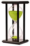 Sand Timer Clock Hourglass 60 Min Minutes Home Ornament Office Desk Decoration for Living Room Game 60 Min Wooden Frame Sandglass Green