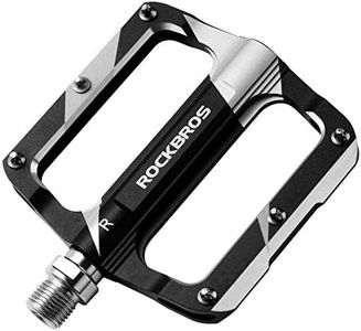 ROCKBROS Mountain Bike Pedals Flat Bicycle MTB Pedals 9/16 Lightweight Road Bike Pedals Carbon Fiber Sealed Bearing Flat Pedals