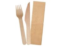 AVLASH ® Pack of 200 Wooden Disposable Knives & Forks, Compostable & Biodegradable Disposable Wooden Cutlery Set, Plastic Free, Eco Friendly - (100pcs Knife & 100pcs Fork)