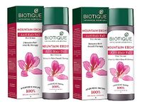 Biotique Bio Mountain Ebony Vitalizing Serum | Prevents Hair Fall & Soothes Scalp| Promotes Hair Growth | 100% Botanical Extracts | Suitable for All Skin Types | 120ml (Pack of 2)