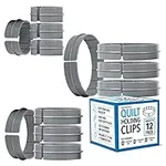 [Variety 12 Pack] 2,3,4 Inch Diameter Quilting Rings - Quilt Clip for Quilting Creations - Quilt Clip for Machine Quilting - Versatile Clamps for Quilting Free Motion - 1" Tall Clamp for Quilt