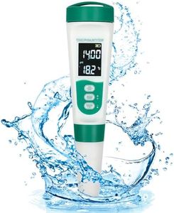 Foyucool 5-in-1 Digital pH Meter, Highly Accurate Water Quality Tester with Backlight Screen, pH/EC/TDS/Salinity/Temp Meter, 0.01 Resolution pH Tester, TDS Meter for Drinking Water, Pool, Aquarium