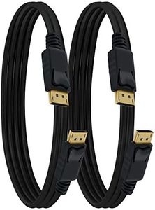 GearIT 2-Pack, Gold Plated DisplayPort to DisplayPort Cable 10 Feet - 4K Resolution Ready (DP to DP Cable) Black