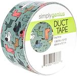 Simply Genius (Single Roll Patterned Duct Tape Roll Craft Supplies for Kids Adults Colored Duct Tape Colors, Dog Party