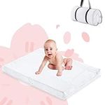 Ustenroya Pack n Play 3" Thick Mattress, 38 x 24in Crib Mattress with Stretch Tape for Travel, Portable Baby Travel Mattresses, Replacement Pad & Washable Mattress Cover 30D Memory Foam