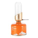 Fire-Maple Orange Camping Gas Lantern | Glass, Steel & Aluminum | Propane or Isobutane Fuel | Adjustable Luminance Lighting and Camping Lantern; NO Mantles Needed | Camping Gear | Emergency Essential