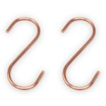 Copper S Hooks Made from Heavy Duty Solid Copper for Hanging Kitchen Pots & Pans, Bird Feeders, Plants