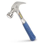 ESTWING Hammer - 12 oz Curved Claw with Smooth Face & Shock Reduction Grip - E3-12C