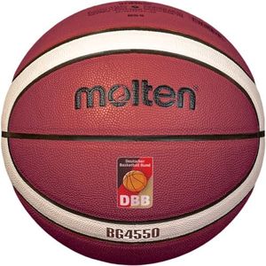 Molten Basketball B6G4550-DBB Competition Ball Premium Synthetic Leather 12 Squares Size 6