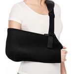 INBOLM Arm Sling for Shoulder Injury,Lightweight and Breathable Sling for Arm Support,Adjustable Shoulder Sling,Arm Sling for Hand Injury Elevated for Broken Dislocated Fracture & Strain (Black)