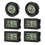 EEEKit Mini Hygrometer Thermometer, 6 Pack LCD Digital Humidity Meter Temperature Monitor for Room, Reptile Incubator