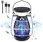 Electric Insect Killer, 4200 V Solar Mosquito Trap, Electric Fly Trap, Indoor Outdoor Electric Fly Trap, Anti Mosquito Lamp, Outdoor Insect Trap, Mosquito Protection for Home, Mosquito Repellent