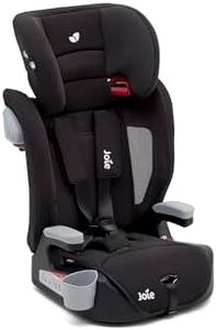 Joie Elevate Group 1/2/3 Car Seat, Suitable for 1 to 12 Years, Side Impact Protection, Ventilated Mesh Sides, Integrated Cupholder, 10 Position Headrest, 5 Point Grow Together Harness System