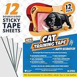 Panther Armor Cat Scratch Deterrent Double Sided Anti Scratching Sticky Tape - Furniture Protector and Cat Training Tape - Couch Corner Protector for Cats (12-Pack)