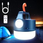 Camping Lantern Lights USB Rechargeable,Laliled 3 in 1 Solar LED Tent Light with 2400mAh Power Bank Portable,5 Light Modes Flashlight IP4 Waterproof for Outdoor Camping, Hiking, Fishing, Emergency