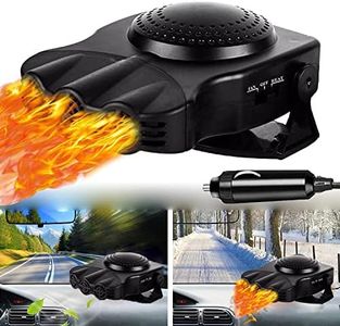 Car Heater 12V 150W for Automobile Windscreen Fan Auto Ceramic Heater Fan with 3-Outlet Fast Heating Defrost and Upgrade in Cigarette Lighter Plug