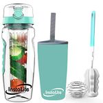 InstaLite Tritan Water Bottle with Infusion Rod Recipe Ebook And Accessories, 1000ml (Mint Green) Set of 1