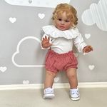 Pinky Reborn 26 Inch Reborn Toddler Dolls Girl Soft Vinyl Realistic Reborn Babies Handmade Newborn Baby Dolls for Kids