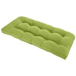 LOVTEX Tufted Bench Cushions for Outdoor Furniture Waterproof, 44 x 19 InchesPatio Swing Cushions Grass Green - Overstuffed Indoor/Outdoor Loveseat Cushions with Round Corner