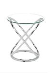 ASPECT Monarch Coffee/Side End Table, Chrome, 52 x 52 x 56.5 cm