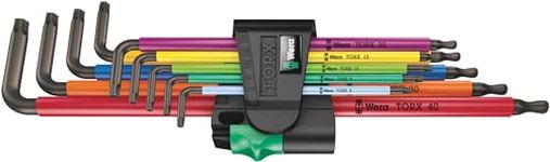 Wera 967 TX XL Multicolour 1 BlackLaser Long TORX® L-key set, TX 8-40, 9pc, 05024480001