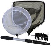 Supa 4 in 1 Pond Care Cleaning Kit Including Telescopic Pole, Skimmer Net, Catch/Landing Net & Cleaning Brush