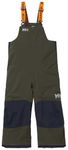 Helly-Hansen Kid's Rider 2 Insulated Waterproof Windproof Breathable Bib Ski Pants, 431 Utility Green, 1