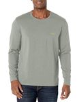 BOSS Men's Mix&Match Crewneck Cotton Lounge Long Sleeve T-Shirt, Light Pebble Grey, Small