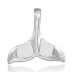 Silver Dolphin Whale Tail Pendant