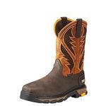 ARIAT Men's Intrepid Venttek Composite Toe Work Boot, Bruin Brown/Sassy Orange, 10.5