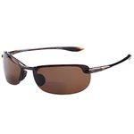 Mass Vision 'The Raptor' Polarized Lightweight Sunglasses with a Bifocal Reader for Men and Women, Tortoise, Medium