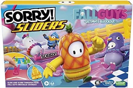 Sorry! Sliders Fall Guys Ultimate Knockout Board Game for Kids Ages 8 and Up, Exciting Twist on The Classic Hasbro Family Board Game