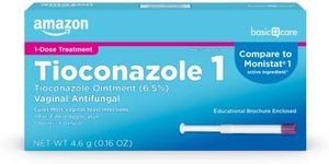 Amazon Basic Care Tioconazole Ointment 6.5 Percent, Vaginal Antifungal, 1-Dose Treatment, Vaginal Yeast Infection Treatment For Women, Feminine Care, 0.16 ounce (Pack of 1)