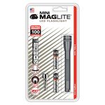 Mini Maglite LED 84 Lumens Flashlight 2-Cell AAA with Pocket Clip - Gray SP32096