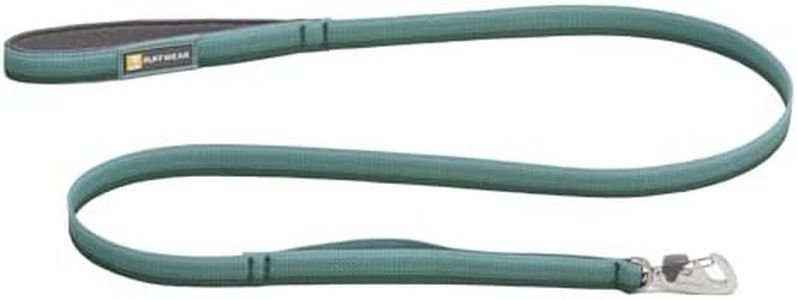 RUFFWEAR Front Leash, Lightweight 5 Feet, Strong Lead with Padded Handle and Secure Rotating Crux Clip, Compact Flat Tubelok Webbing, River Rock Green