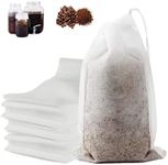 No Mess Cold Brew Bags, 120PCS Cold Brew Coffee Filters 4”x 6” Disposable French Press Filter Bags Fine Mesh Brewing Bags with Drawstring for Iced Coffee Maker Hot Tea in Mason Jar or Pitcher