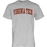 Blue84 NCAA Virginia Tech Hokies Mens Arching Team Name Short Sleeve T Shirt, Virginia Tech Hokies Dark Heather, Large