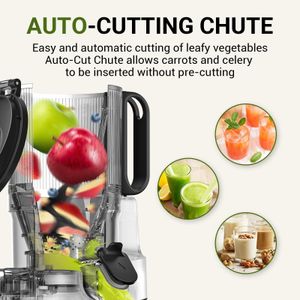 AMZCHEF Cold Press Juicer – 250W Powerful Slow Masticating Extractor
